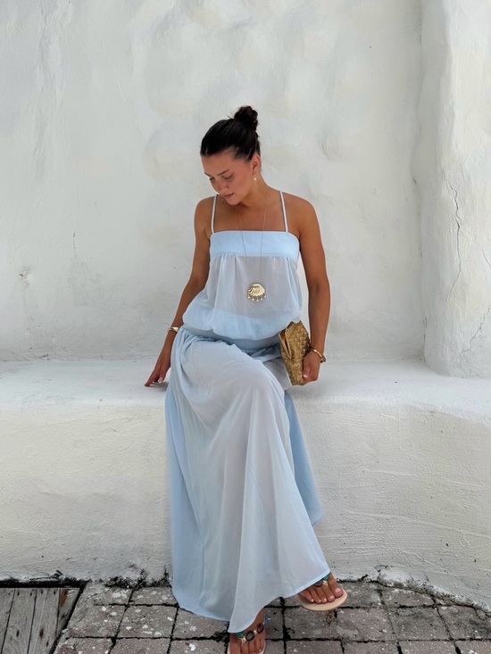 Lioness Dresses & Skirts - Lioness Gracia Light Blue new with tags size xs Spaghetti Strap Maxi Skirt Dress